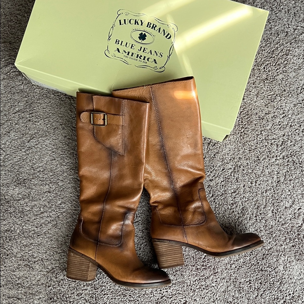Lucky Brand Tan Leather Boots size 8